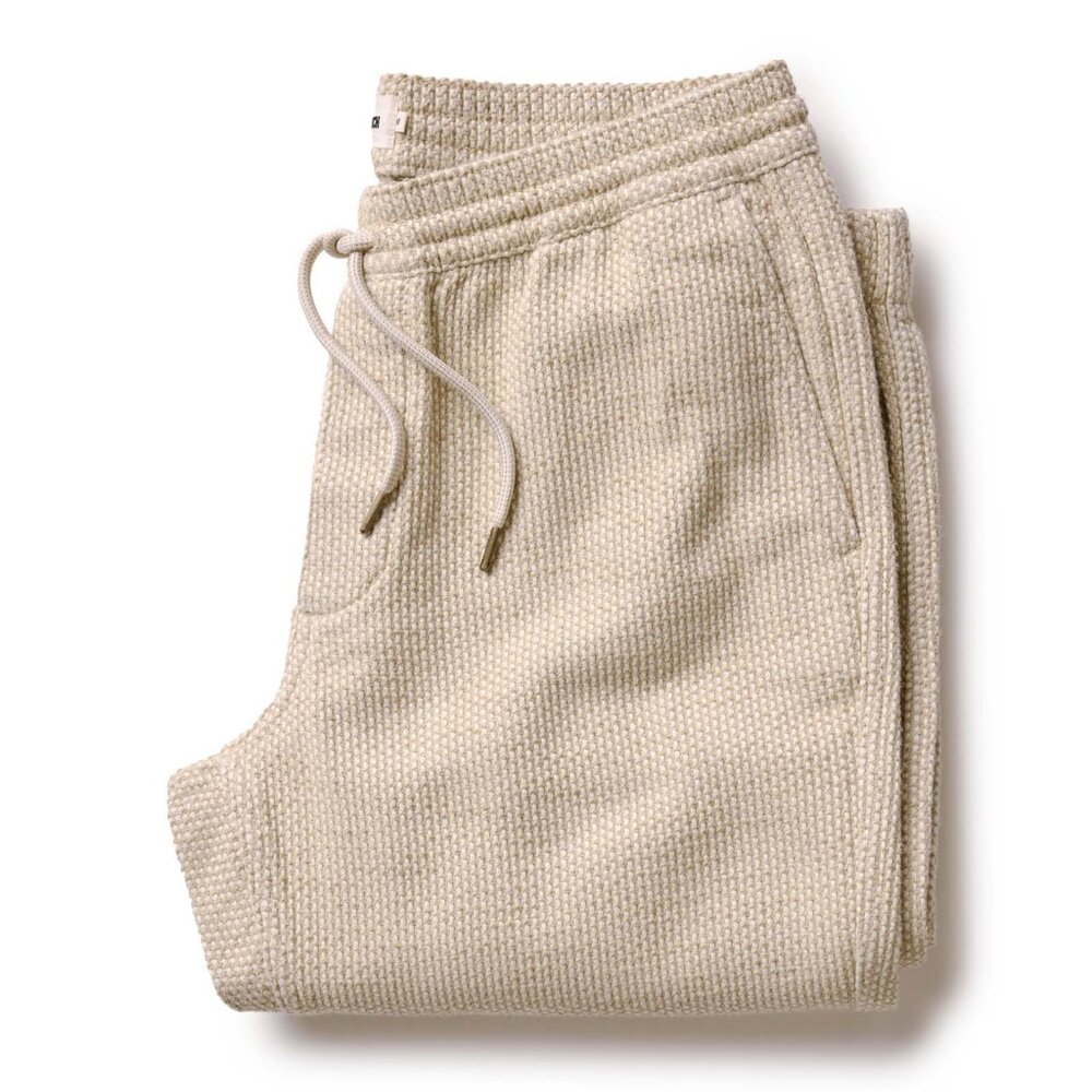 Taylor Stitch The Après Pant in natural sashiko, size extra small